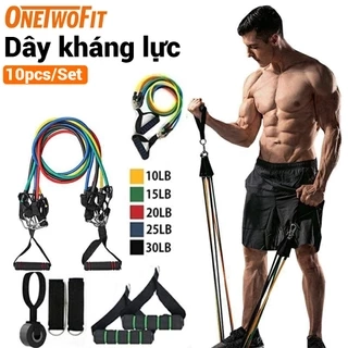 OneTwoFit 11 Cái /bộ Dây Kháng Lực Cơ Thể Tập Thể Dục Dây Chống Tập Yoga PilatesThể Dục Thiết Bị