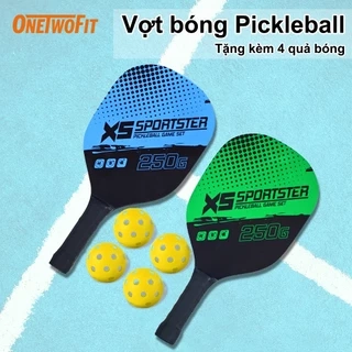 OneTwoFit Bộ 2 pickleball Vợt Và 4 Quả Bóng Kèm túi đựng Bộ Vợt Tập thể dục cho mọi người