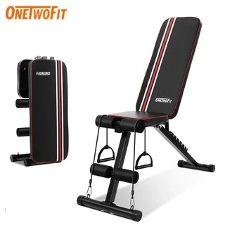 OneTwoFit Ghế tập tạ đa năng gập bụng chống đẩy tập gym đa năng có thể gấp lại
