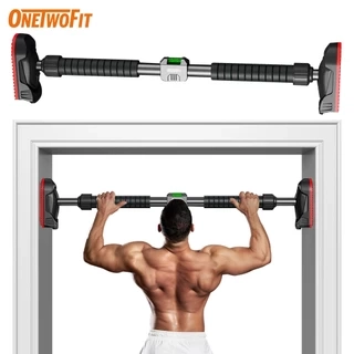 OneTwoFit Xà đơn gắn cửa treo tường, Thanh xà gắn tường đa năng Có thể thu gọn 70-160cm, tải trọng tối đa 200KG