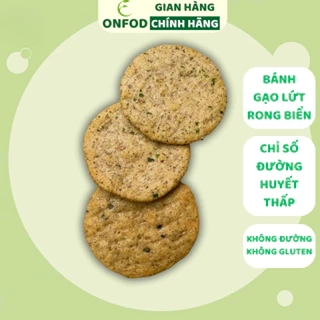 Bánh gạo lứt rong biển hữu cơ ONFOD ăn kiêng giảm cân cho người tiểu đường mẹ bầu eat clean 125g 24 cái