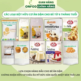 Các loại bột hữu cơ làm bánh ăn dặm cho bé ONFOD bột mì tinh bột bắp bột nở bột năng