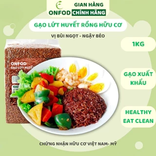 Gạo lứt huyết rồng đỏ hữu cơ ONFOD ăn kiêng giảm cân cho người tiểu đường ăn chay eat clean 500g 1kg