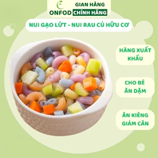 Nui gạo lứt rau củ hữu cơ ONFOD giảm cân ăn dặm thực dưỡng eat clean cho người tiểu đường, gym, mẹ bầu, yoga 500g