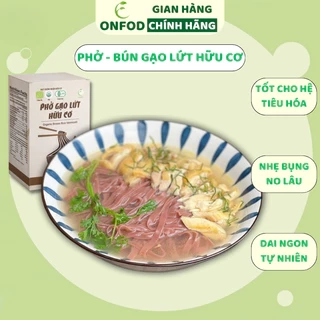 Phở bún gạo lứt hữu cơ ONFOD dành cho người ăn kiêng, giảm cân, tiểu đường, gym, yoga thực dưỡng eat clean 500g