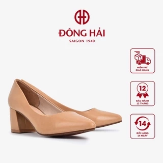 Giày cao gót Đông Hải chất liệu da bò cao cấp gót vuông 5cm thanh lịch - G5708