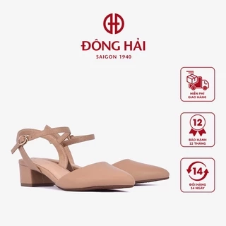 Giày Sandal cao gót Nữ Đông Hải gót vuông 4cm mũi nhọn thanh lịch - S81D4