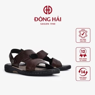 Sandal nam da bò Đông Hải quai ngang bản to nam tính dễ phối trang phục - S1131