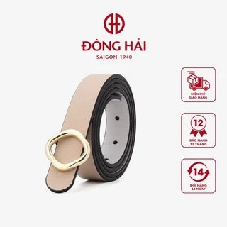 Thắt Lưng Da Nữ Đông Hải Khoá Mạ Vàng Cách Điệu - PH01