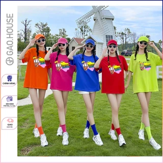 Áo nhóm đi biển OVersize sắc màu Gạo House, Áo phông TeaBeach chất thun cotton 100% mát cao cấp N13