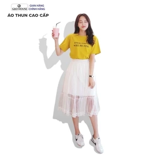 Áo Phông Nữ Form Vừa chính hãng Gạo House - Áo Thuin Chất Mịn, Không Xù, Mặc Cực Thoải Mái MAT12