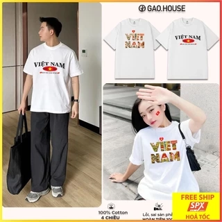 Áo Việt Nam cờ đỏ sao vàng Gạo House form vừa, Áo Việt Nam thanh lịch phố, áo phông Việt NAM