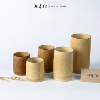 Cốc tre ONGTRE dung tích 200ml đến 500ml hàng cao cấp, xử lý chống mốc, quà tặng tổ chức cá nhân
