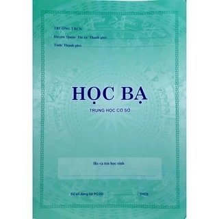 Sách - Học bạ trung học cơ sở ( mẫu mới )