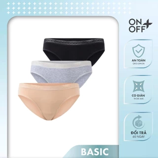 Combo 3 quần lót nữ ONOFF cotton USA x Spandex mềm mịn, thoáng mát - 16UQ24A015