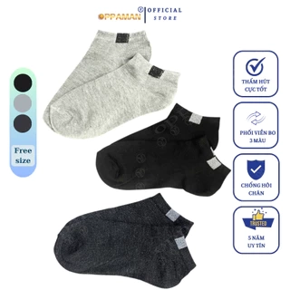 Combo 3 Đôi Tất Vớ nam cổ ngắn cotton mềm mại thoáng mát kháng khuẩn, chống mùi hôi OVT6 OPPAMAN