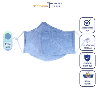 Khẩu trang vải chống nắng cotton cao cấp chống tia uv siêu mát xịn dễ thở OKT3 OPPAMAN