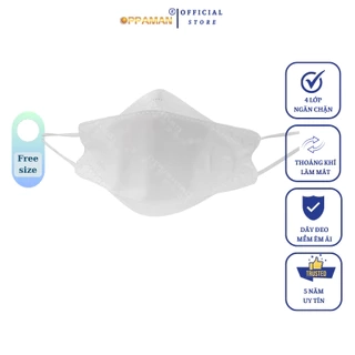 Khẩu trang y tế 4 lớp sát khuẩn chống tia uv chống nắng bụi mịn màu trắng OKT11 OPPAMAN