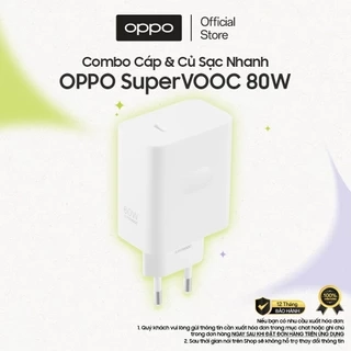 Bộ Sạc Nhanh OPPO 80W (Củ sạc và Cáp sạc) | Super VOOC | Bảo hành 12 tháng - Hàng Chính Hãng