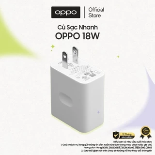 Củ Sạc Nhanh OPPO 18W OP92CAUH | Đầu ra USB: 9V - 2A | Hỗ Trợ Sạc Nhanh | Hàng Chính Hãng OPPO