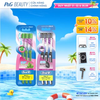 Bàn Chải ORAL-B Tinh Chất Trà Xanh/ Trà Đen - Vỉ 5 cây