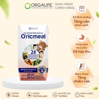 3 Hộp Soup sữa dinh dưỡng Oricmeal cho trẻ biếng ăn, giúp tăng cân, phát triển trí não