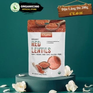 Đậu Lăng Đỏ Hữu Cơ C'LAVIE 200g Organic Red Lentils