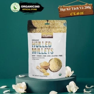 Hạt Kê Hữu Cơ Đã Tách Vỏ C’LAVIE 200g Organic Hulled Millet