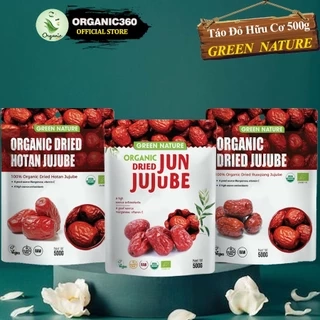 Táo Đỏ Hữu Cơ GREEN NATURE Organic Hotan Ruoqiang Jujube 500g