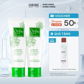 Combo 2 sữa rửa mặt Oribe dưỡng trắng tạo bọt thu nhỏ lỗ chân lông tẩy tế bào chết sáng da dưỡng ẩm - 100g