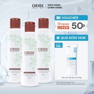 Combo 3 dung dịch vệ sinh phụ nữ Oriss trầu không dịu nhẹ hỗ trợ khử mùi, không gây khô rát 150ml/Chai