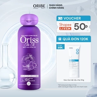 Dung dịch vệ sinh phụ nữ Oriss hỗ trợ làm sạch dịu nhẹ chiết xuất lá trầu không