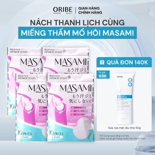 Miếng dán thấm mồ hôi nách Masami khử mùi thấm hút hiệu quả túi 10 miếng
