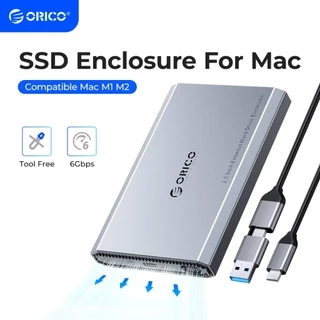 Ốp lưng SSD ORICO HDD Hỗ trợ UASP 6Gbps Tương thích với Mac M1 và M2