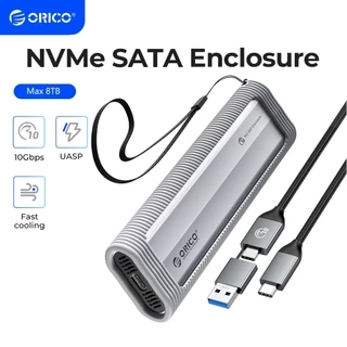 Orico M.2 NVMe SATA SSD Vỏ USB Bộ chuyển đổi bên ngoài Hỗ trợ UASP cho PCIe NVMe SATA SSD (AXM2)