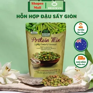 Hỗn Hợp Đậu Sấy Giòn DJ&A - 70gr - cung cấp protein, chất xơ cho cơ thể, Đậu Hà lan sấy tết, Snack đậu sấy, ăn vặt