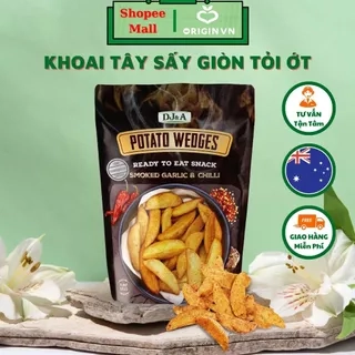 Khoai Tây Sấy Giòn Ít Béo Vị Tỏi Ớt 100g DJ&A - Thích hợp ăn chay - Garlic & Chilli Potato Wedges - Giảm Cân Ăn Được