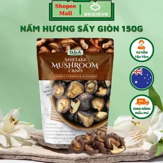 Nấm Hương Sấy Giòn DJ&A 150g - Ăn vặt văn phòng, Tốt cho sức khỏe - Snack nấm đông cô - Thay kẹo cho trẻ | Origin VN
