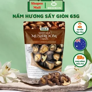 Nấm hương sấy giòn DJ&A Úc 65g - Tốt Cho Sức Khỏe - Ăn vặt văn phòng - Snack nấm đông cô - Thay kẹo cho trẻ | Origin VN