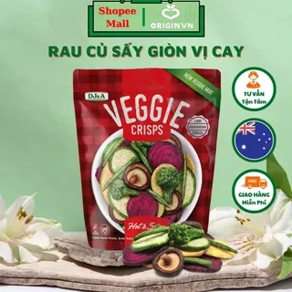 Rau củ sấy giòn vị cay DJ&A 90g  - Tốt cho sức khỏe - Ăn vặt văn phòng bổ sung chất xơ - Nhập khẩu Úc chính hãng