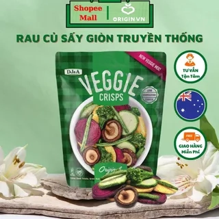 Rau củ sấy giòn vị truyền thống DJ&A 90g - Tốt cho sức khỏe - Ăn vặt văn phòng bổ sung chất xơ - Nhập khẩu Úc chính hãng