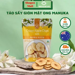 Táo sấy giòn tẩm mật ong Manuka BTB 30g - Ăn vặt văn phòng, giảm cân, healthy - Thay kẹo cho bé - Táo sấy nhập khẩu Úc
