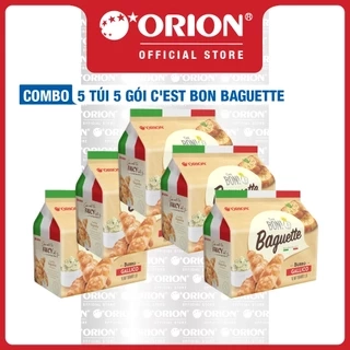 Combo 5 gói Bánh Nướng Giòn C'est Bon Orion Baguette Vị Bơ Tỏi Đút Lò (Túi 5 gói)