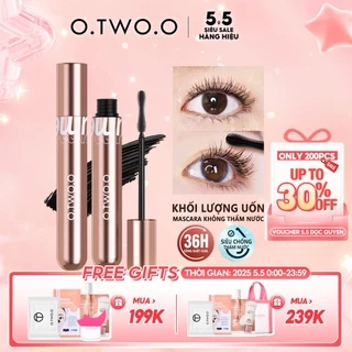 Mascara O.TWO.O chống nước chống nhòe lâu phai 36h cho hàng mi dày dài và cong vút