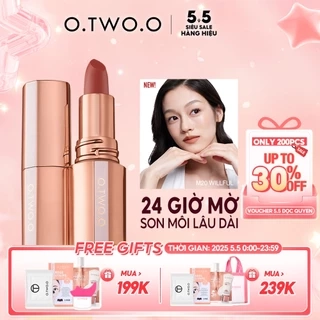 O.two.o 14 Màu Matte Lipstick Khóa Màu Lâu Dài Mịn Glide Họa Tiết Nhung Sắc Tố Cao Cả Ngày Mặc Nhẹ Thoải Mái Màu Đậm
