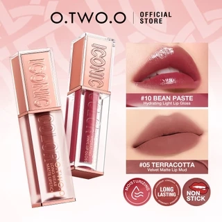 O.TWO.O 2 chiếc Son bóng dưỡng ẩm + Son môi mờ nhung