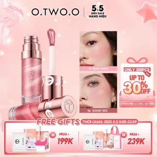 O.two.o Lỏng Blush 6 Màu Mềm Mờ Hoàn Thiện Dài Tự Nhiên Nữ Tính Cheek Dễ Dàng Pha Trộn Họa Tiết Kem Mượt 12.5g