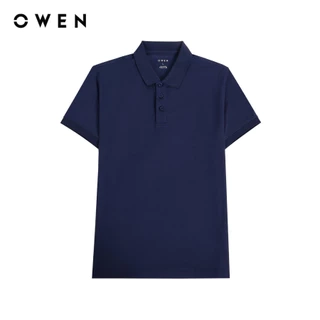 OWEN - Áo polo ngắn tay Body Fit APV231387 màu Ghi chất liệu CVC Spandex