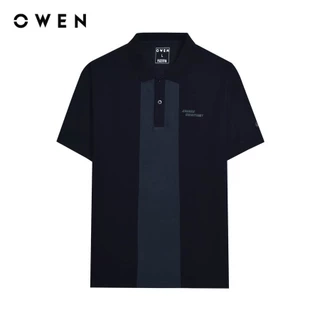OWEN - Áo polo ngắn tay Bodyfit APV253631 màu Đen chất liệu Cotton-Poly-Spandex