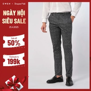 OWEN - Quần tây Trendy QD220682 màu Ghi chất liệu Knit